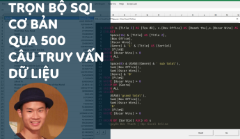 Khóa học SQL100 - Khóa học Trọn bộ SQL cơ bản qua 500 câu truy vấn dành cho người mới bắt đầu
