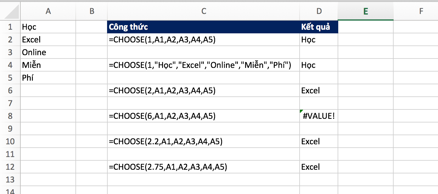 Excel dùng vlookup nhiều điều kiện