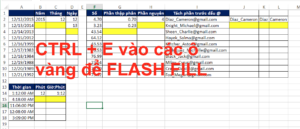 Sử dụng Flashfill trong Excel