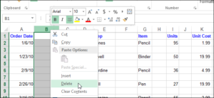 Excel xoá dòng trống xoá cột trống