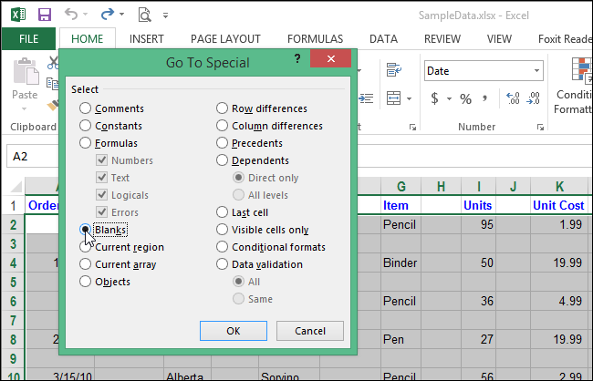 Excel xoá dòng sản phẩm trống không xoá cột trống không 04