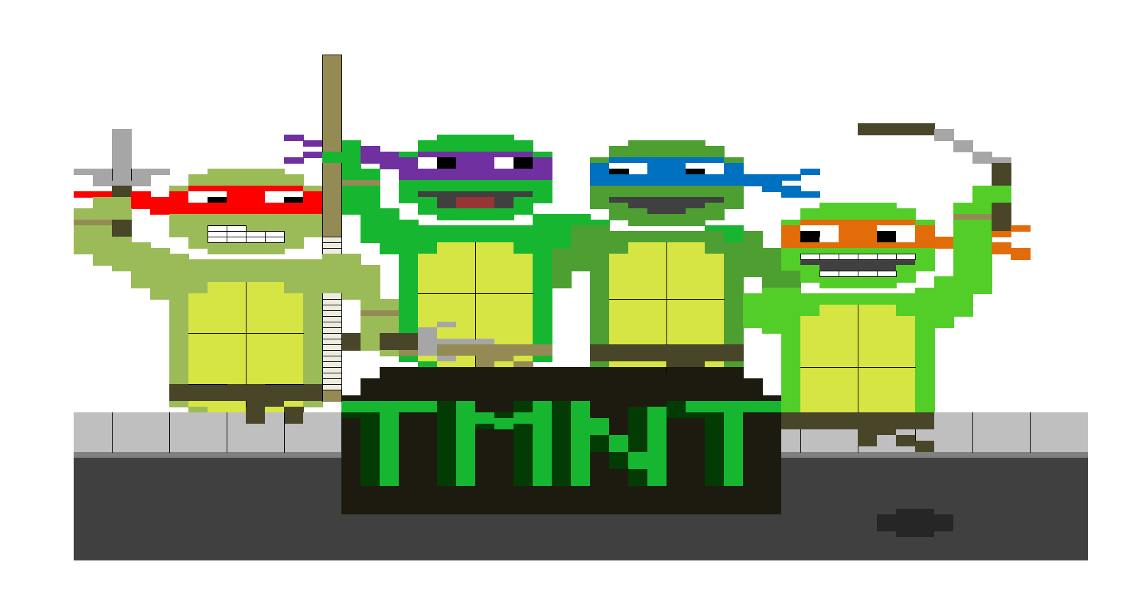 ảnh động Excel Ninja rùa