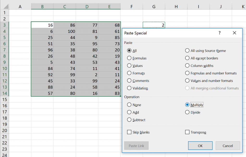 Excel nâng cao paste special