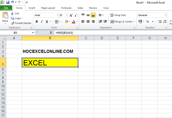 Hàm MID và cách sử dụng hàm MID trong Excel