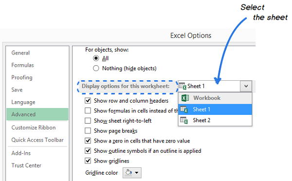 5 - Cách in lưới trong Excel 