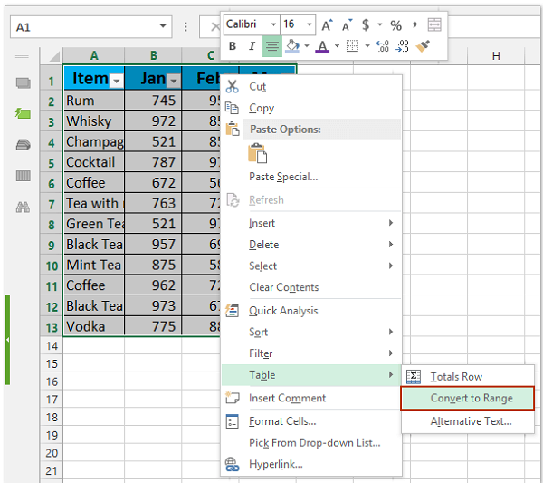 Cách Chuyển đổi Vùng Dữ Liệu Thành Bảng Và Ngược Lại Trong Excel Học Excel Online Miễn Phí 0600