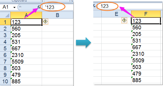 3 - cách loại bỏ dấu nháy trong Excel