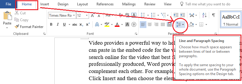 Giãn dòng, giãn khoảng cách dòng trong Microsoft Word