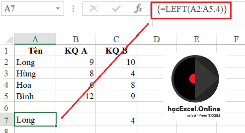 Hướng dẫn cách sử dụng công thức mảng trong Excel