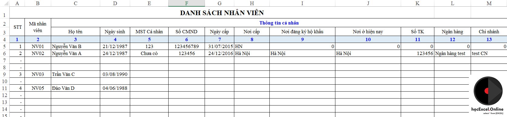 Tự Động Tô Màu Dòng Của Ô Được Chọn Trong Bảng Bằng Vba - Học Excel Online Miễn Phí