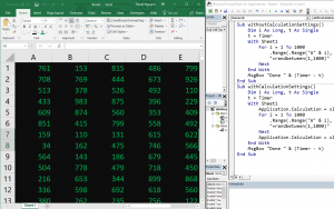 Thay doi calculation mode trong VBA Excel de bang tinh chay nhanh hon