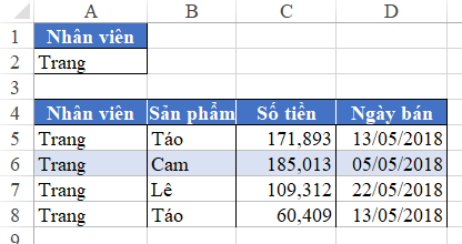 Lấy dữ liệu tự động từ sheet khác