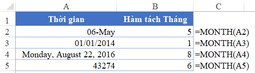 Cách xác định Ngày Tháng Năm bằng các hàm thời gian trong Excel có bài tập - Học Excel Online Miễn Phí 3