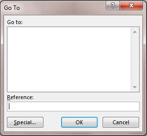 go to dialog box