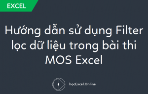 Hướng dẫn sử dụng Filter lọc dữ liệu trong bài thi MOS Excel