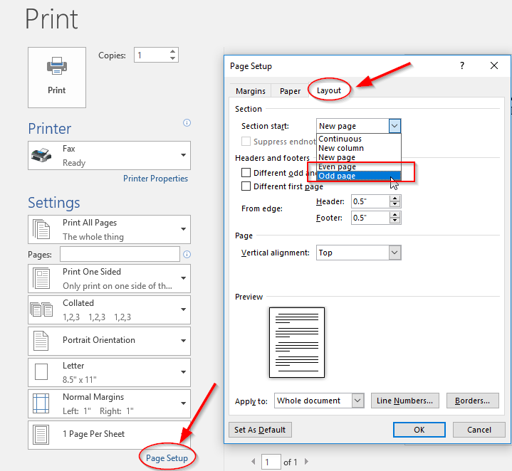 Even page và Odd page được sử dụng trong mục đích gì của in ấn và xuất bản?