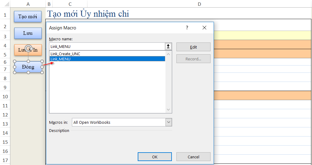 Hướng dẫn cách tạo menu liên kết nhiều chức năng trong Excel bằng VBA - Học Excel Online Miễn Phí