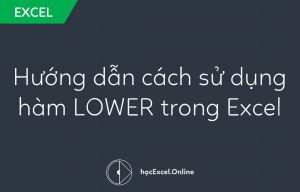 Hướng dẫn cách sử dụng hàm LOWER trong Excel