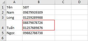 Hướng dẫn những cách xuống dòng trong Excel thông dụng nhất 3
