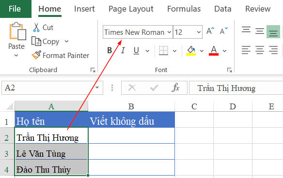 Hướng dẫn 2 cách loại bỏ dấu tiếng việt trong Excel mới nhất