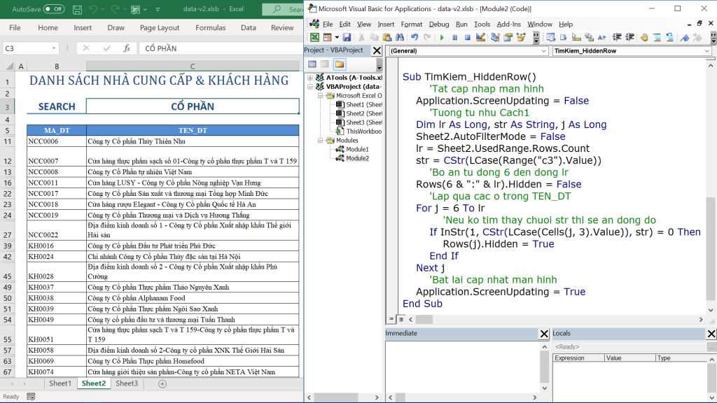 Hướng dẫn cách tạo công cụ tìm kiếm nhanh trong Excel bằng VBA 3