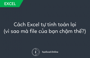 Excel tự tính toán lại