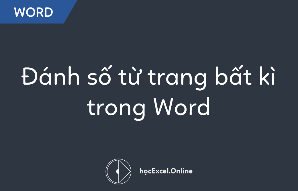 Hướng dẫn cách đánh số trang trong word từ trang bất kỳ dễ hiểu và tiện lợi