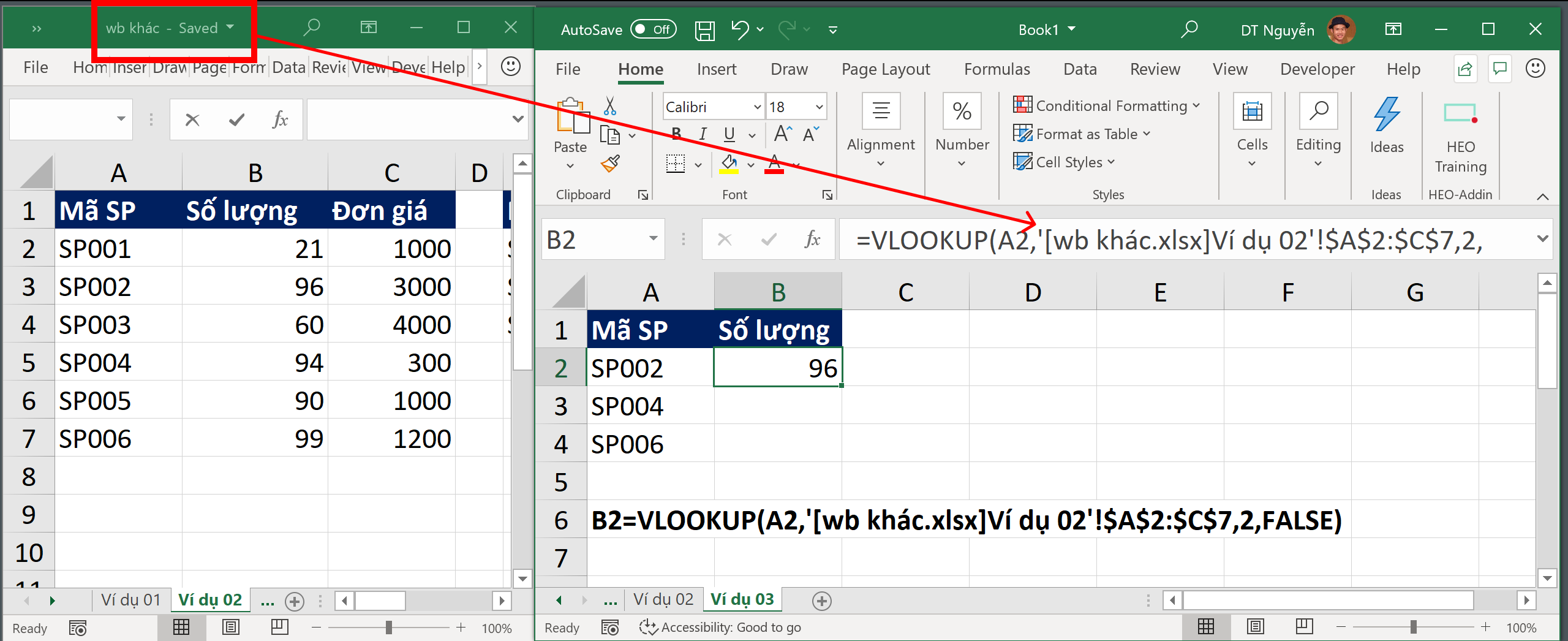 Hàm VLOOKUP và lỗi #N/A