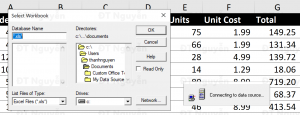 Chọn đường dẫn tới file Excel để sử dụng Power Query