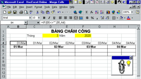 Cong Thuc Ap Dung Xu Ly Cho Vung Merge Cells Học Excel Online Miễn Phí 4563
