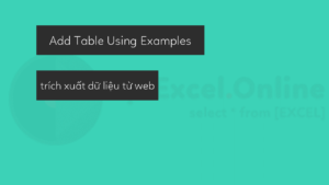 Add Table Using Examples