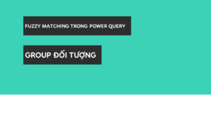 fuzzy matching trong power query