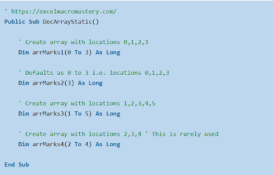 VBA ARRAY TRONG EXCEL - HƯỚNG DẪN ĐẦY ĐỦ - Học Excel Online