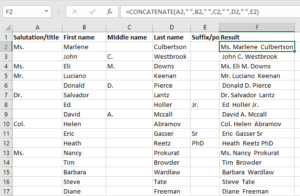 3- Kết nối văn bản trong Excel bằng hàm CONCAT và TEXTJOIN