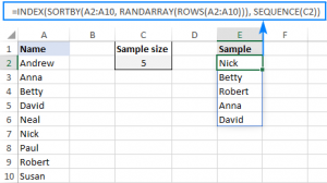 Cách lấy dữ liệu ngẫu nhiên không trùng lặp trong Excel