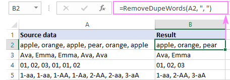 remove-duplicate-words-cell