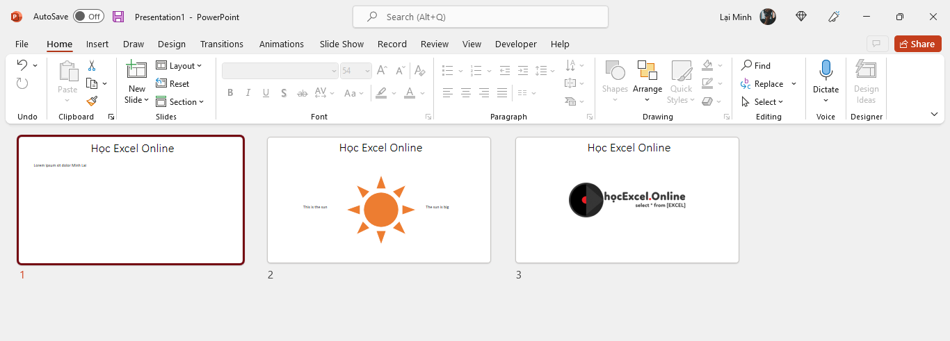 đổi font chữ đồng loạt trong ppt