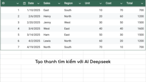 AI Deepseek giúp viết hàm