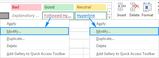 Select whether to change the appearance of followed or non-followed hyperlinks.