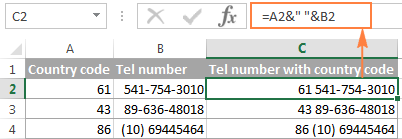 Using the text concatenation operator in Excel formulas
