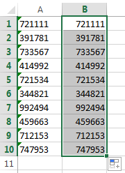 Copy the formula across the helper column to see the results