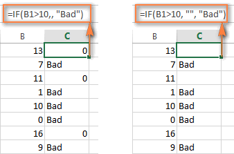 an example of the IF function that displays logical values TRUE or FALSE