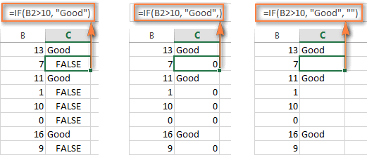 the IF formula with the