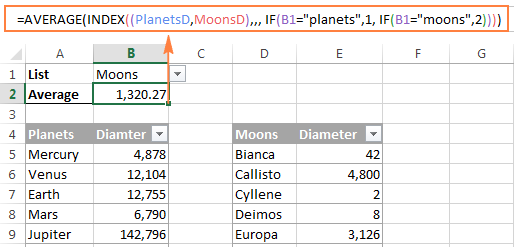 A user-friendly INDEX / IF formula to get 1 range from a list of ranges