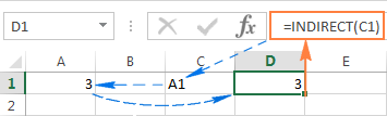Using the INDIRECT function in Excel