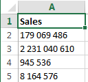 Excel cells with numbers where the digits are separated with spaces