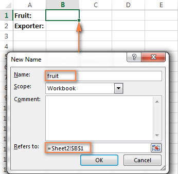 Create a name for the cell containing the primary drop-down list.