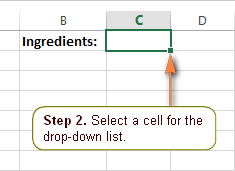 To create the drop down list, click Data Validation on the Excel ribbon.