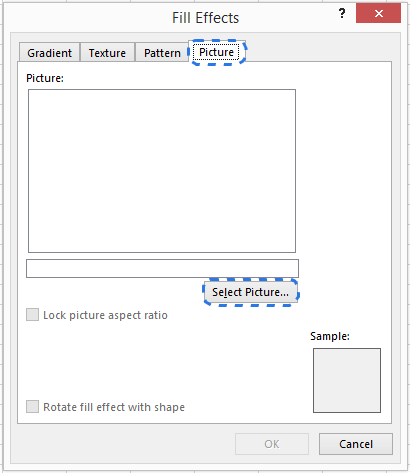 Press the Select Picture button to browse for an image file