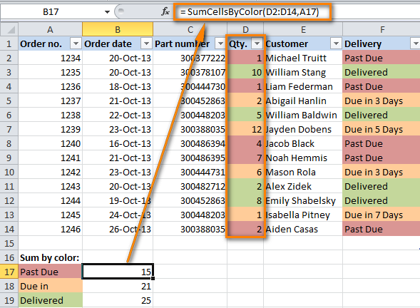 Excel Get Cell Background Color Formula